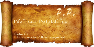 Pércsi Polikárp névjegykártya